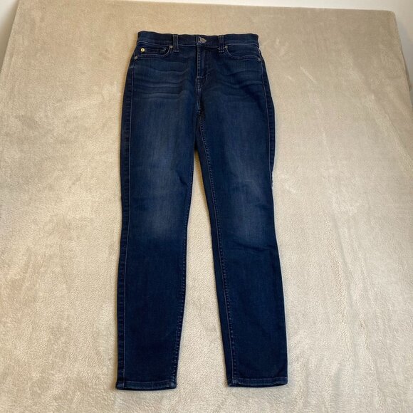 7 For All Mankind Womans Jeans Size 25 High Waist Ankle Gwenevere Skinny - Picture 13 of 16